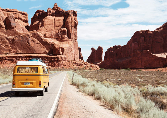 Weekend travel landscape for carry-on packing