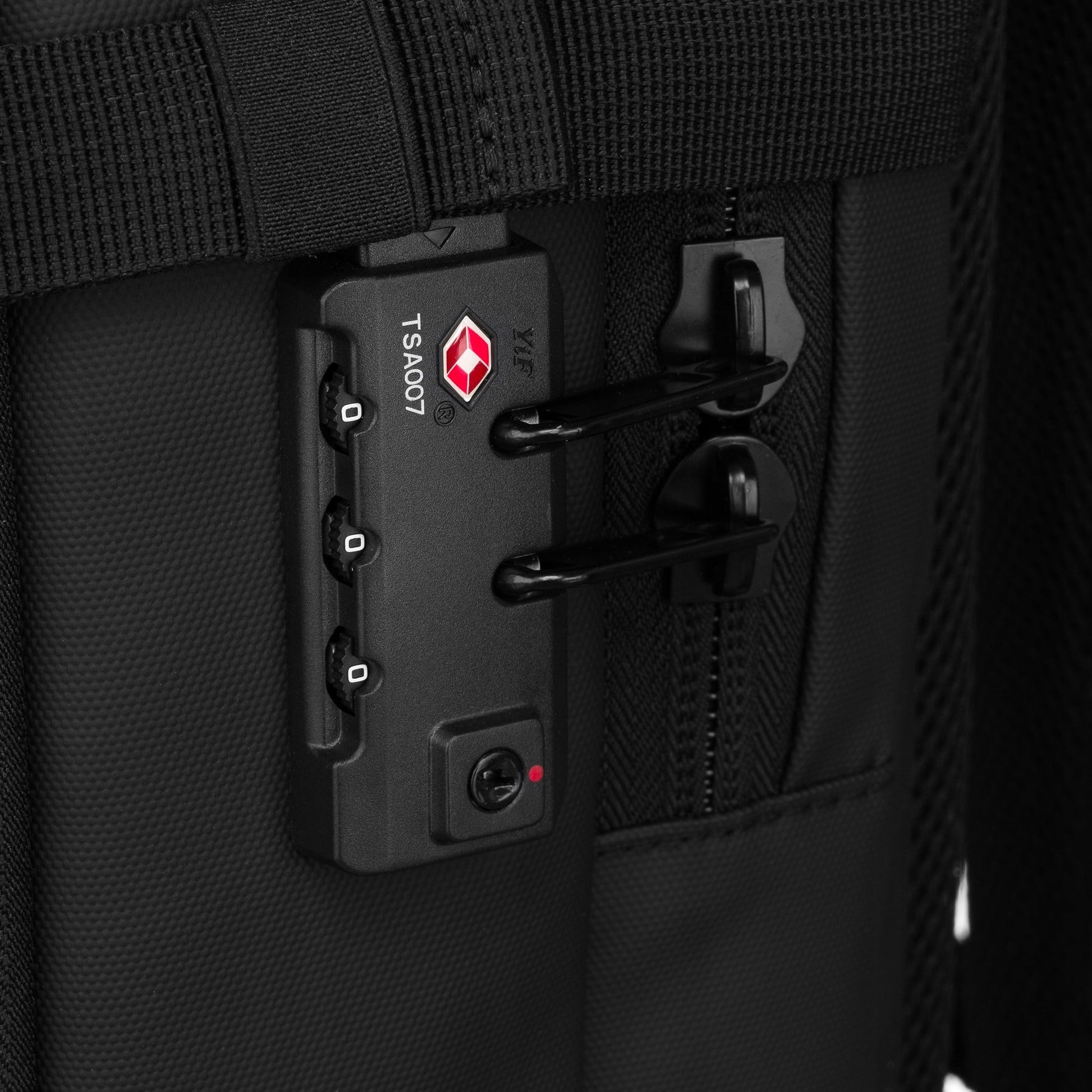 Travel backpack with TSA lock